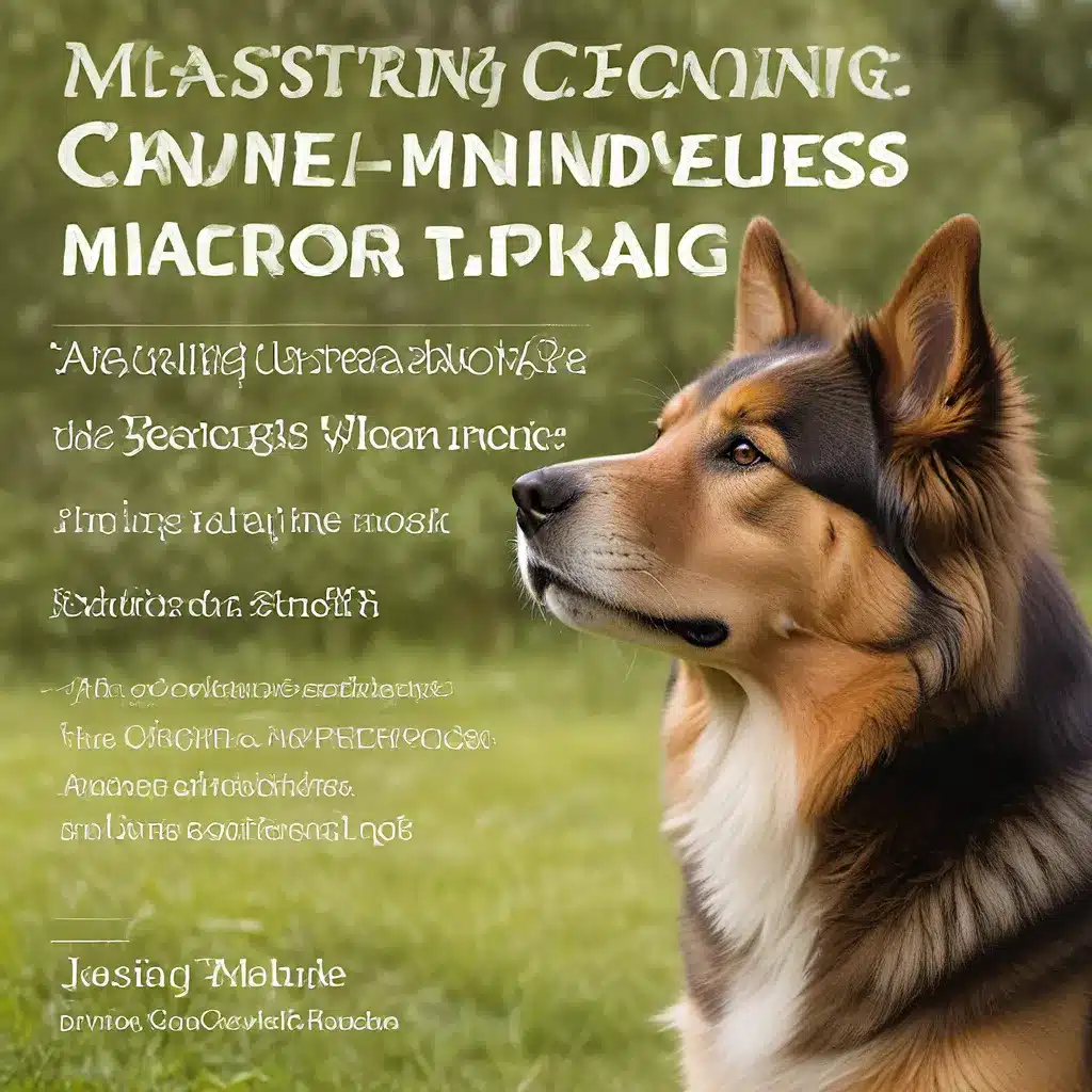 Mastering Canine Mindfulness: A New Approach to Behavior Training